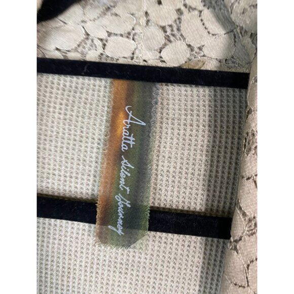 Aratta Silent Journey Waterfall Cardigan Waffle Knit Size Medium Lagenlook Fairy - Picture 3 of 16